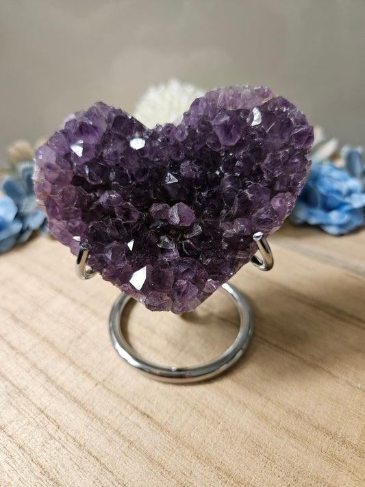 Großes druzy Amethyst Herz (35amh)