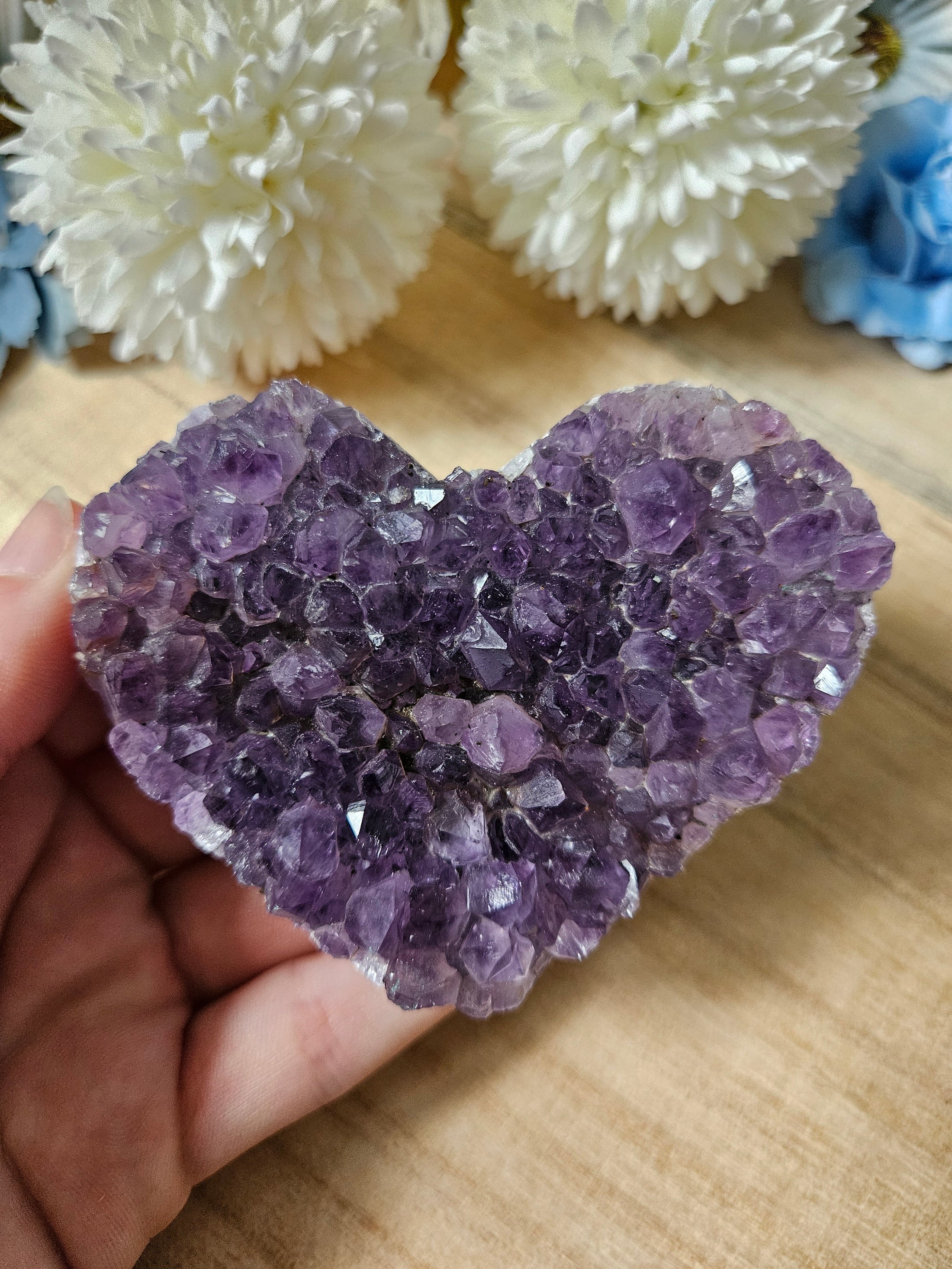 Großes druzy Amethyst Herz (35amh)