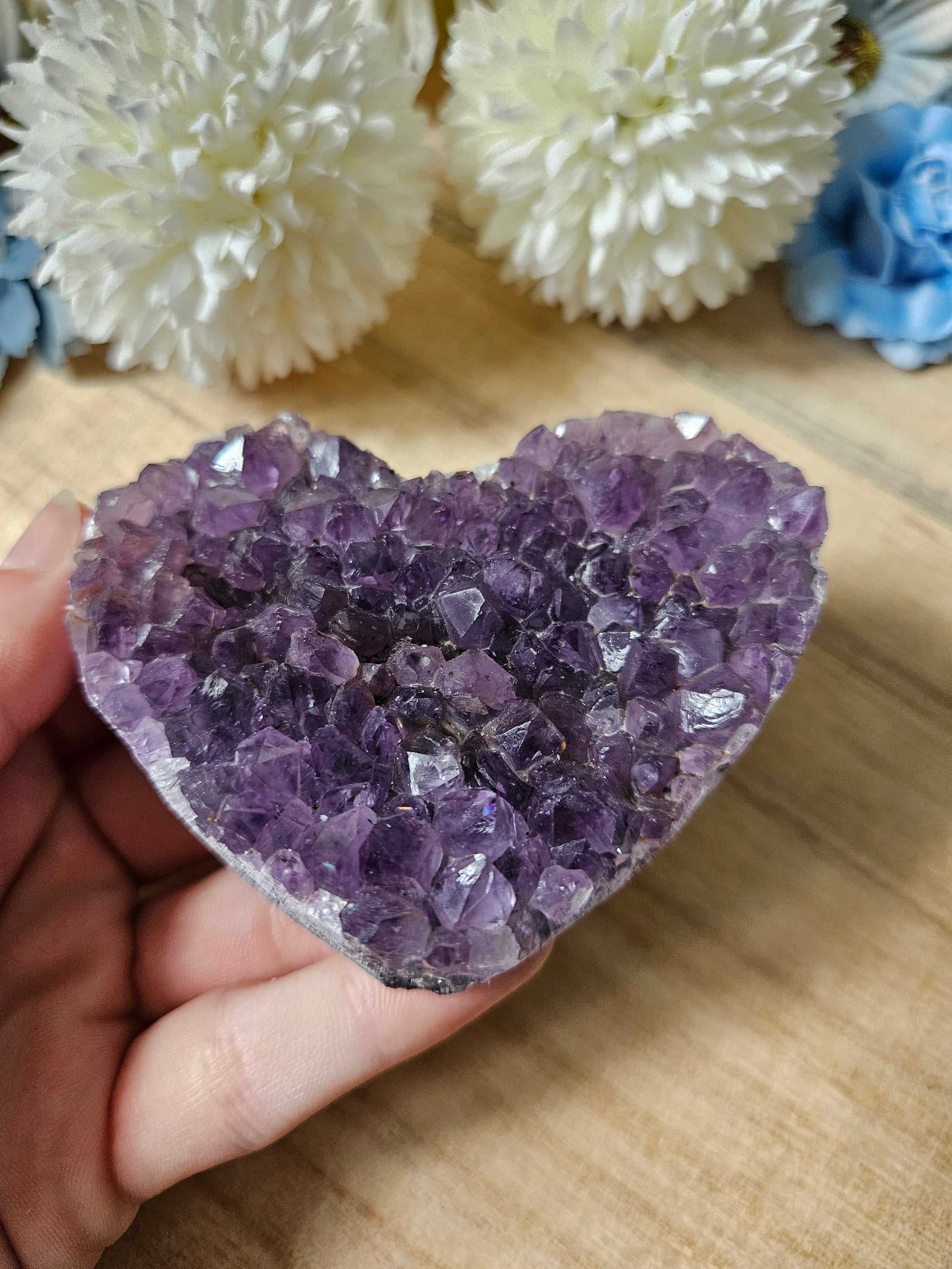 Großes druzy Amethyst Herz (35amh)