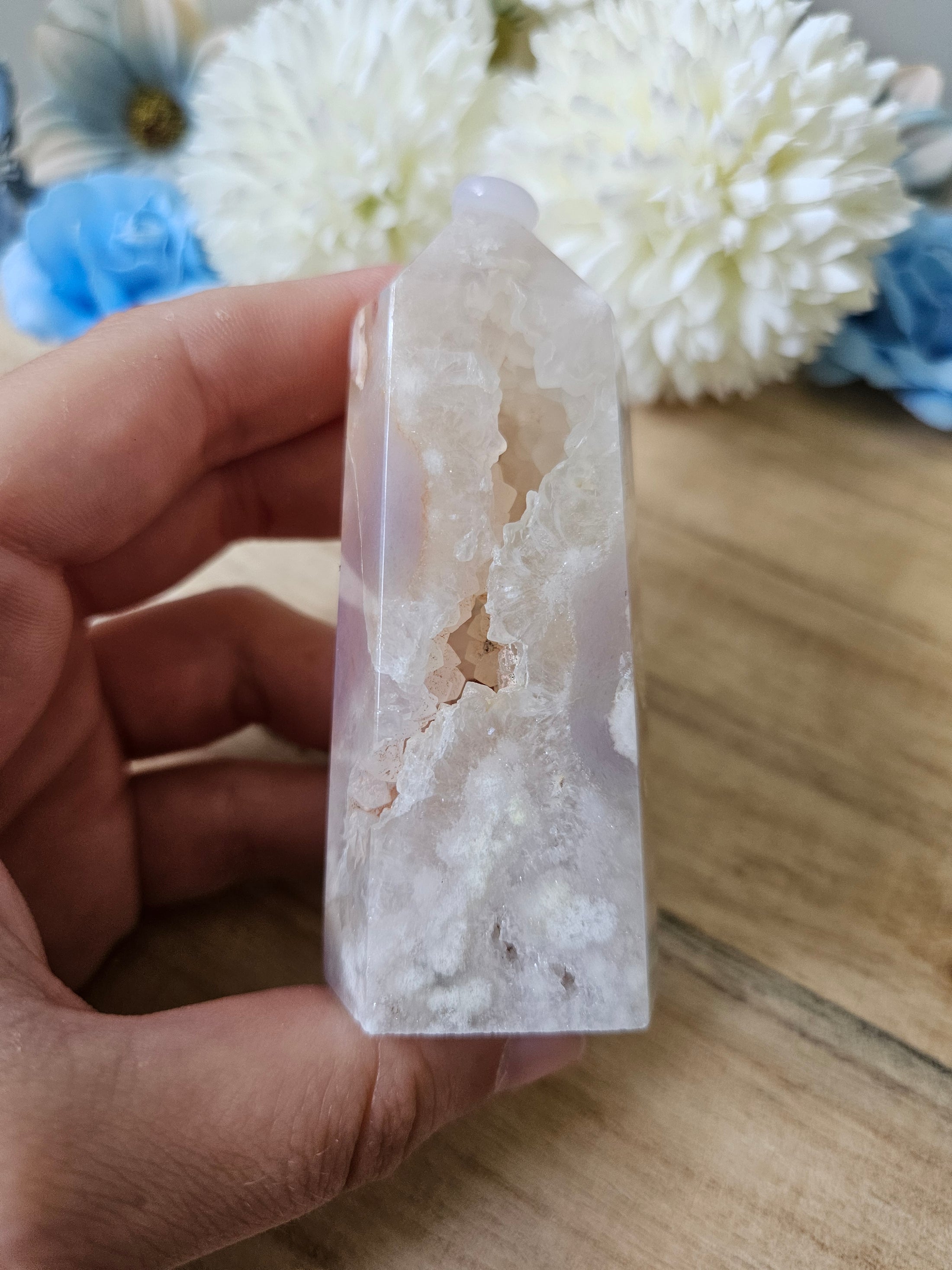 Druzy Blumenachat Turm (21g)