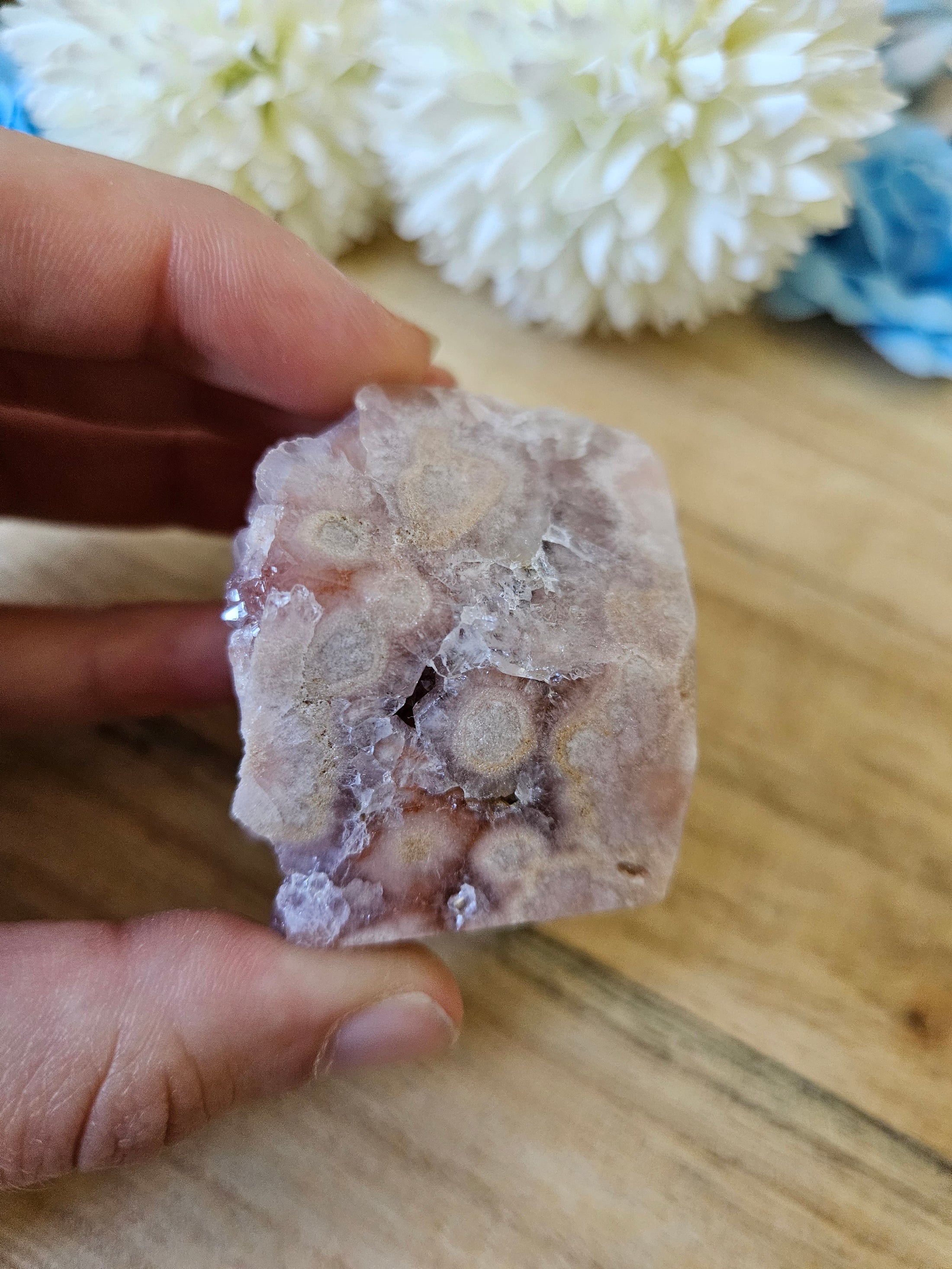 Druzy Pink Amethyst  / Blumenachat Freiform (15to)