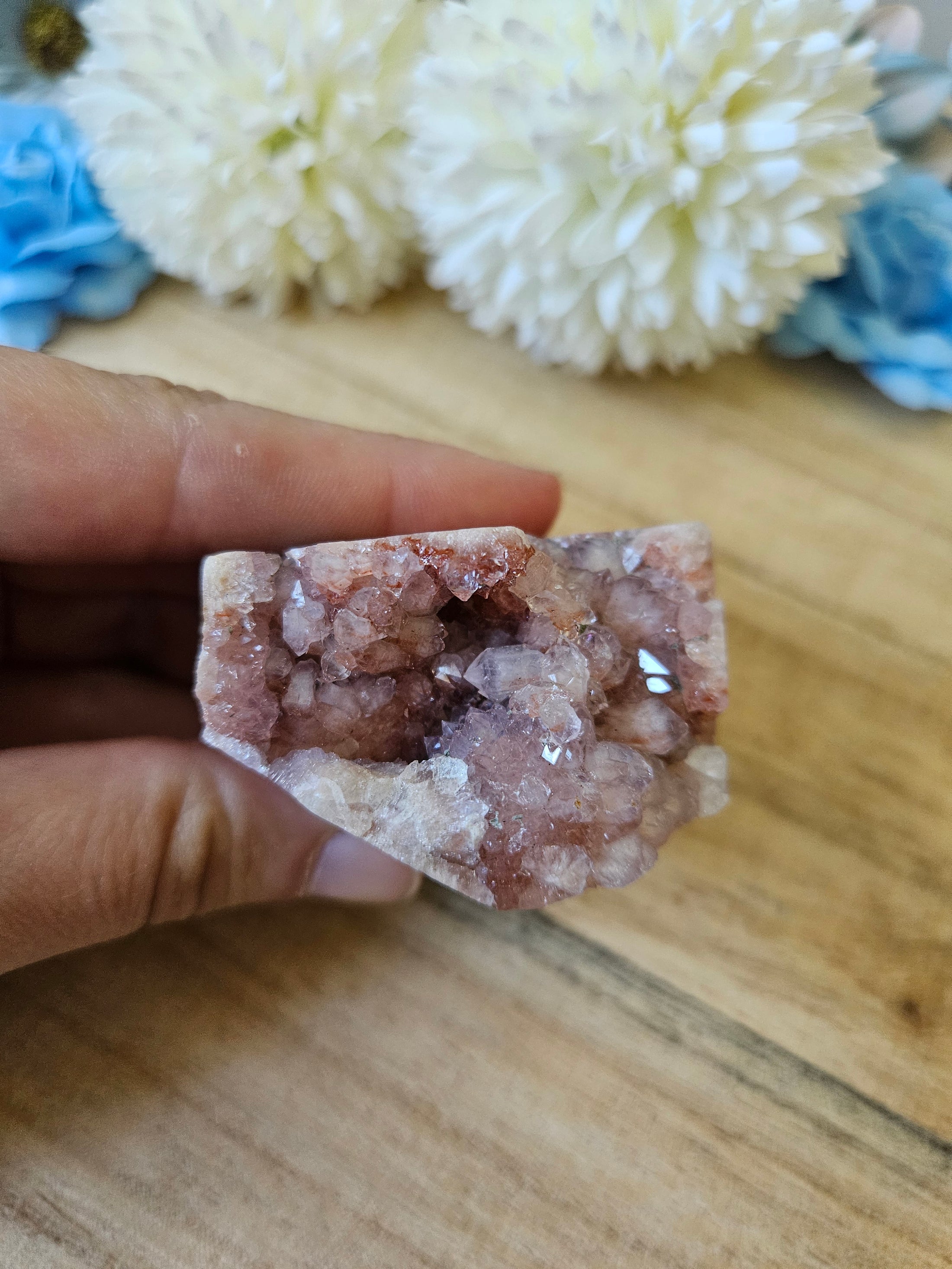 Druzy Pink Amethyst  / Blumenachat Freiform (15to)