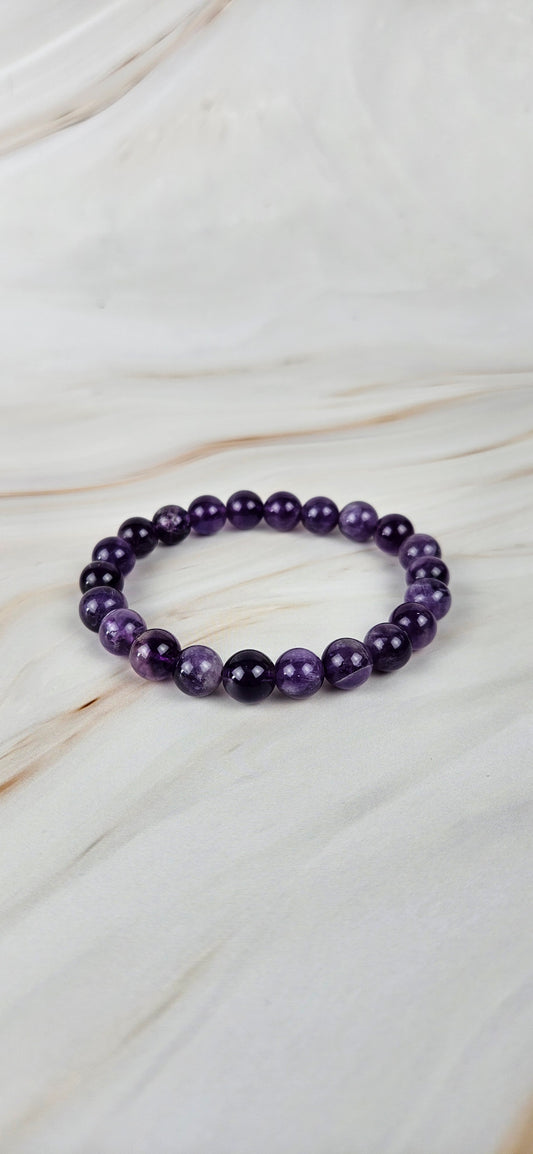 Amethyst Kugel Armband (8mm) (10ai)