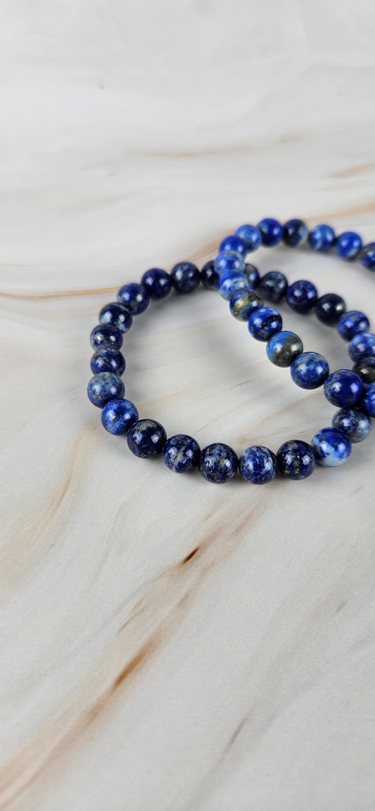 Lapislazuli Kugel Armband (7mm) (10lz)