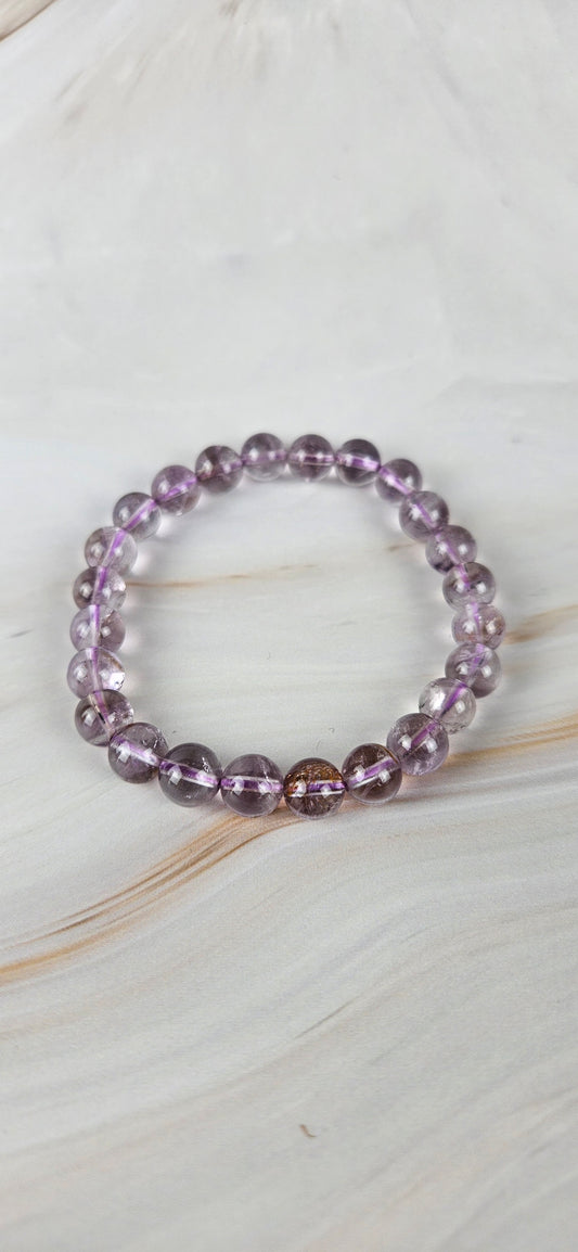 Amethyst Perlen Armband 7mm (10a)