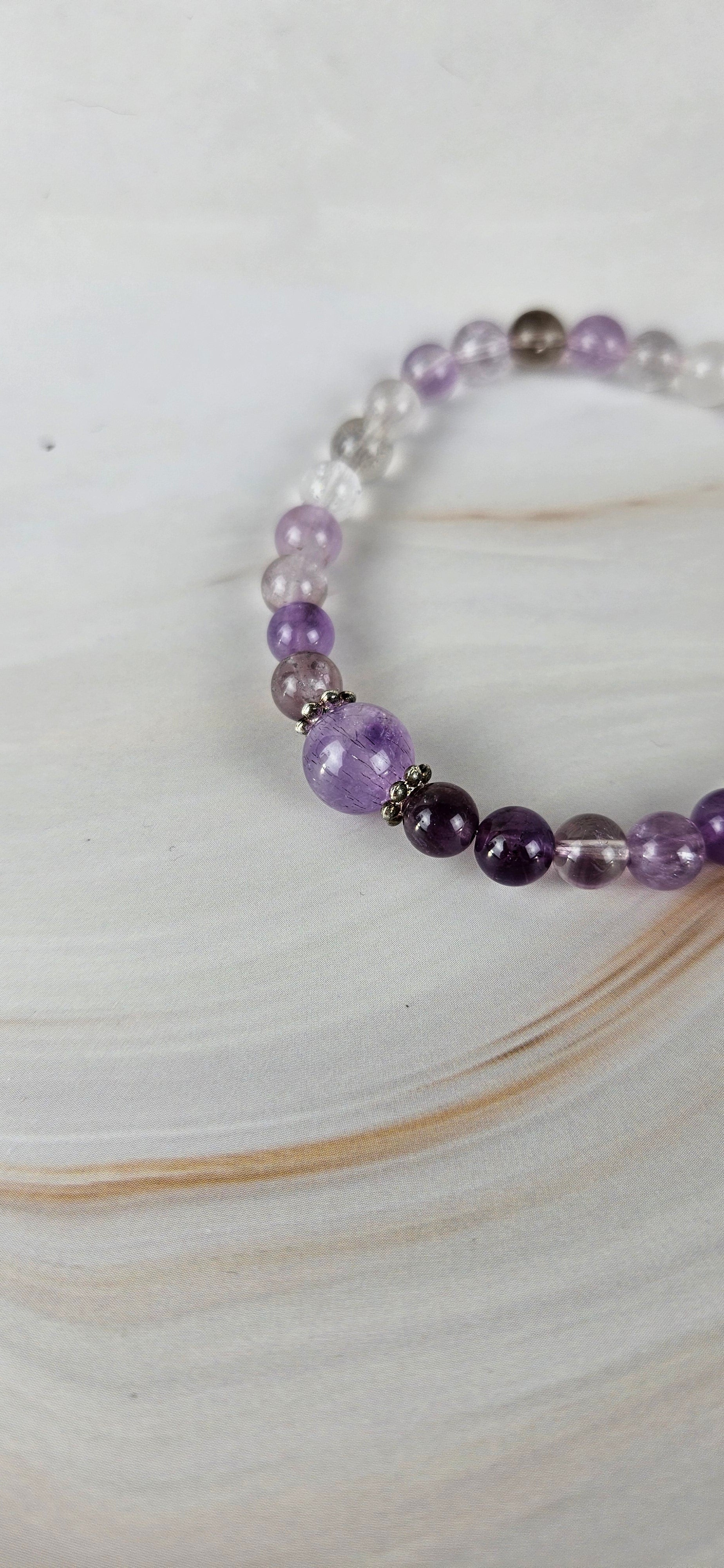 Amethyst Kugel Armband (12a)