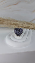 Bild in Galerie-Betrachter laden, Druzy Amethyst Herz Ring Silber (33herz)
