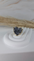 Bild in Galerie-Betrachter laden, Druzy Amethyst Herz Ring Gold (33tzz)
