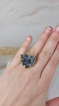 Bild in Galerie-Betrachter laden, Druzy Amethyst Herz Ring Gold (33tzz)
