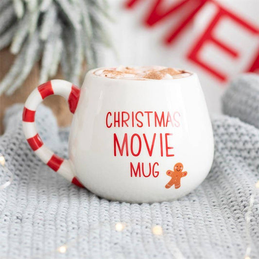 Runde Tasse mit Lebkuchenmotiv „Christmas Movie“