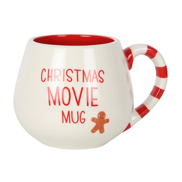 Runde Tasse mit Lebkuchenmotiv „Christmas Movie“