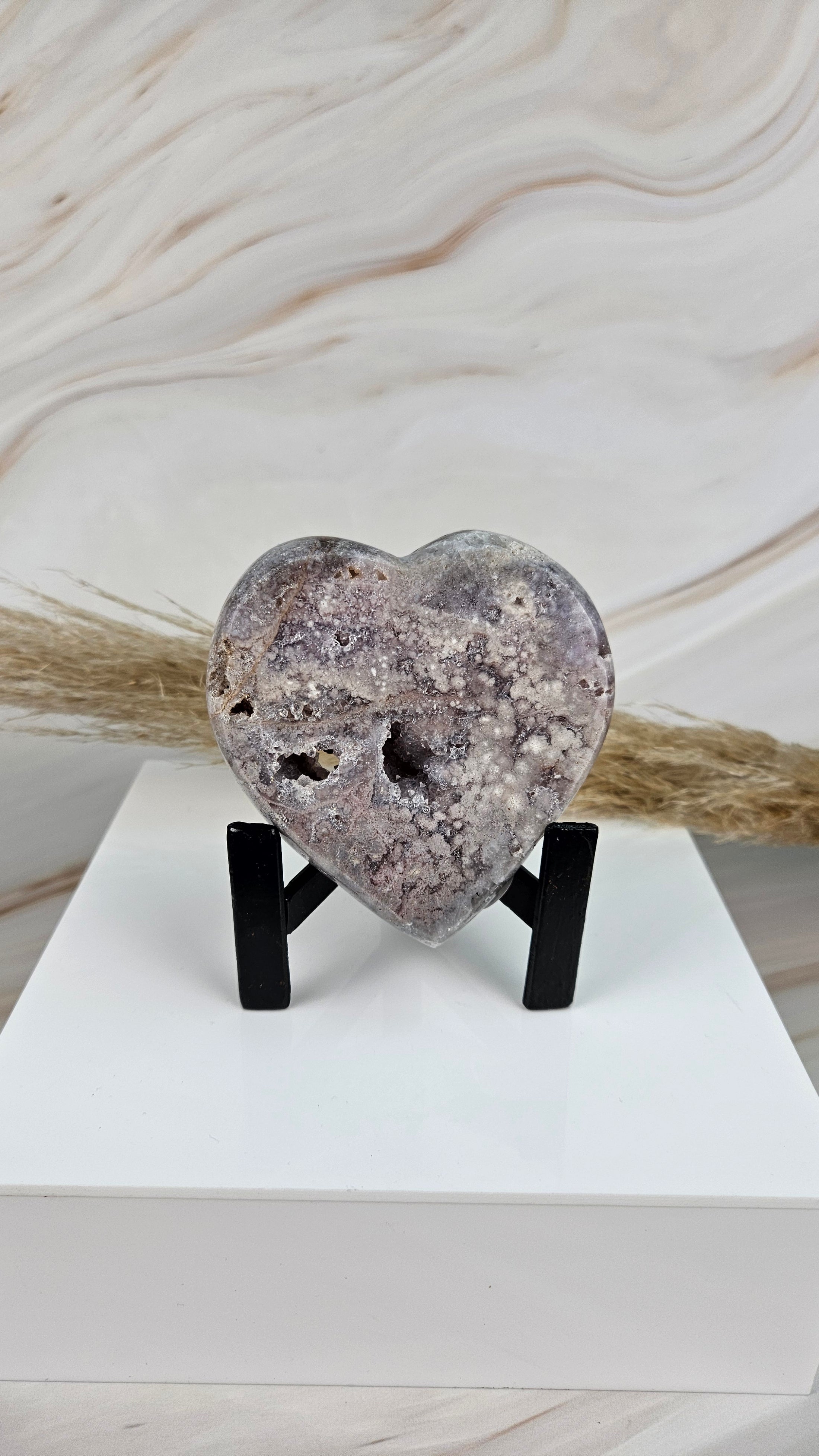 Druzy Pink Amethyst Herz (52oo)