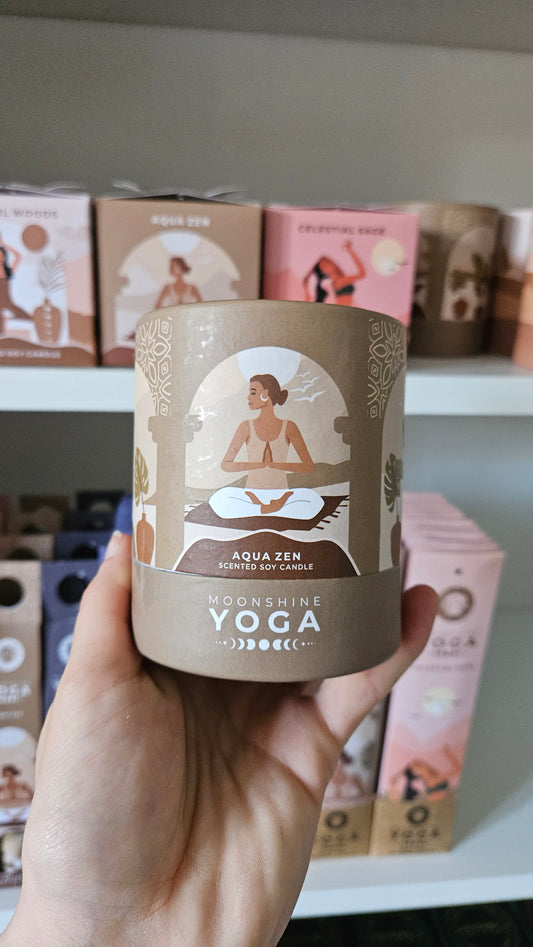 Moonshine Yoga Kerzen in verschiedenen Düften (Groß) Aqua Zen