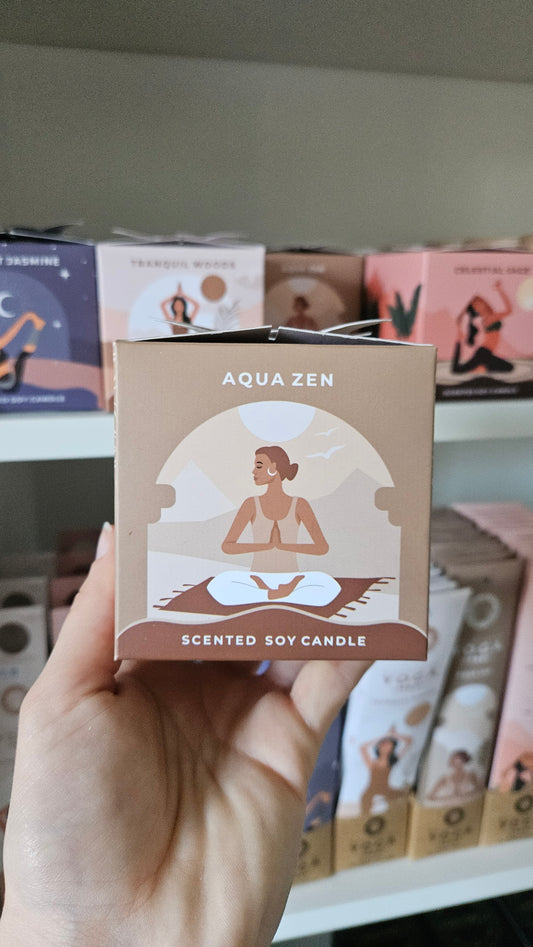 Moonshine Yoga Kerze in verschiedenen Düften (Klein) Aqua Zen