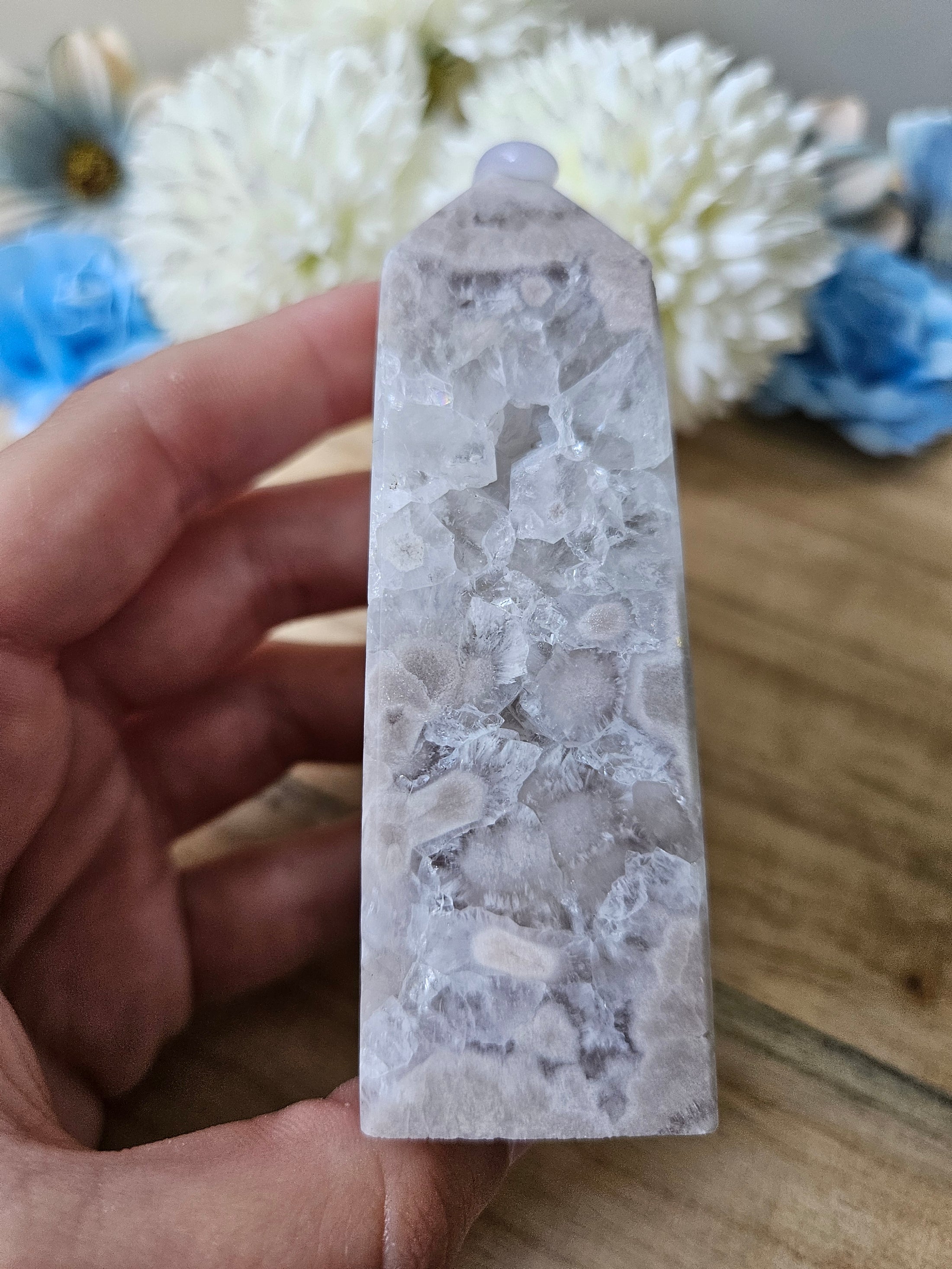 Druzy Blumenachat Turm (26p)